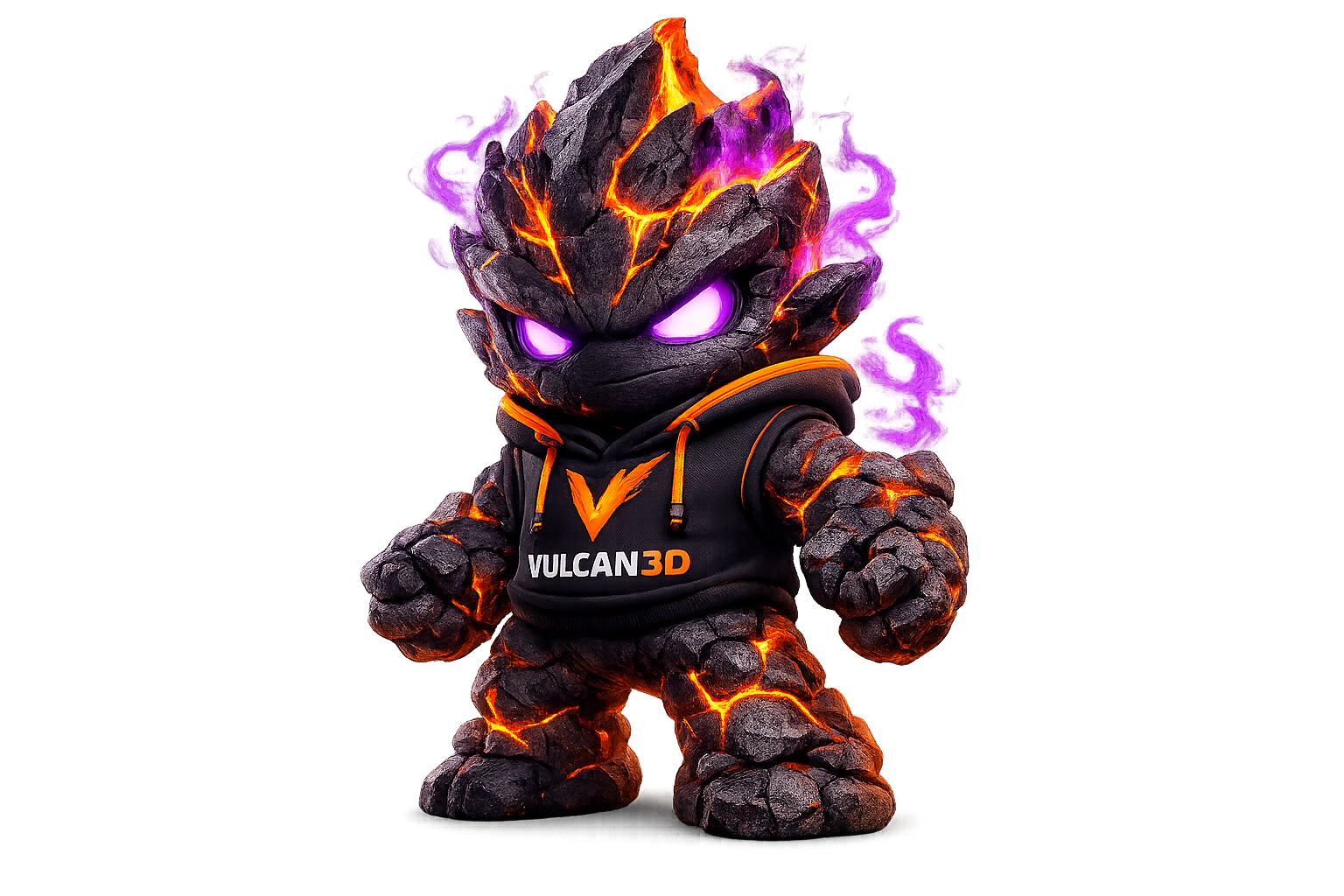 Mascote VULKO da Vulcan3D